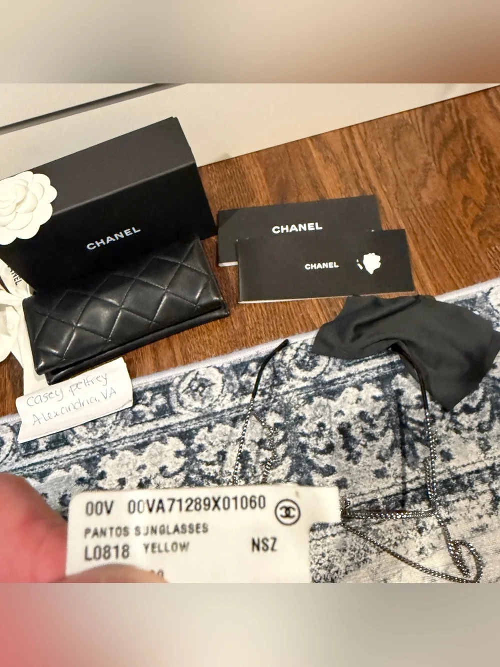 Chanel Pantos Sunglasses with Chain Brown Lenses